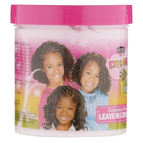 Miniatura 7 de African Pride Dream Kids Olive Miracle Acondicionador para dejar en casa 15 oz paquete de 2