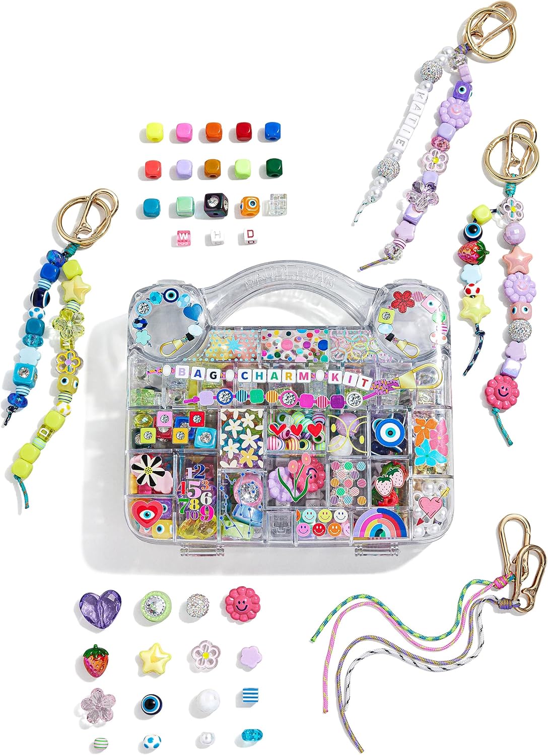 BaubleBar Ultimate DIY Bag Charm Kit | Oprah’s Favorite Things | Great for a Gift, Party, or Family Activity | Keychain Jewelry Making Kit with Beads | DIY Customizable Crafts for All Ages