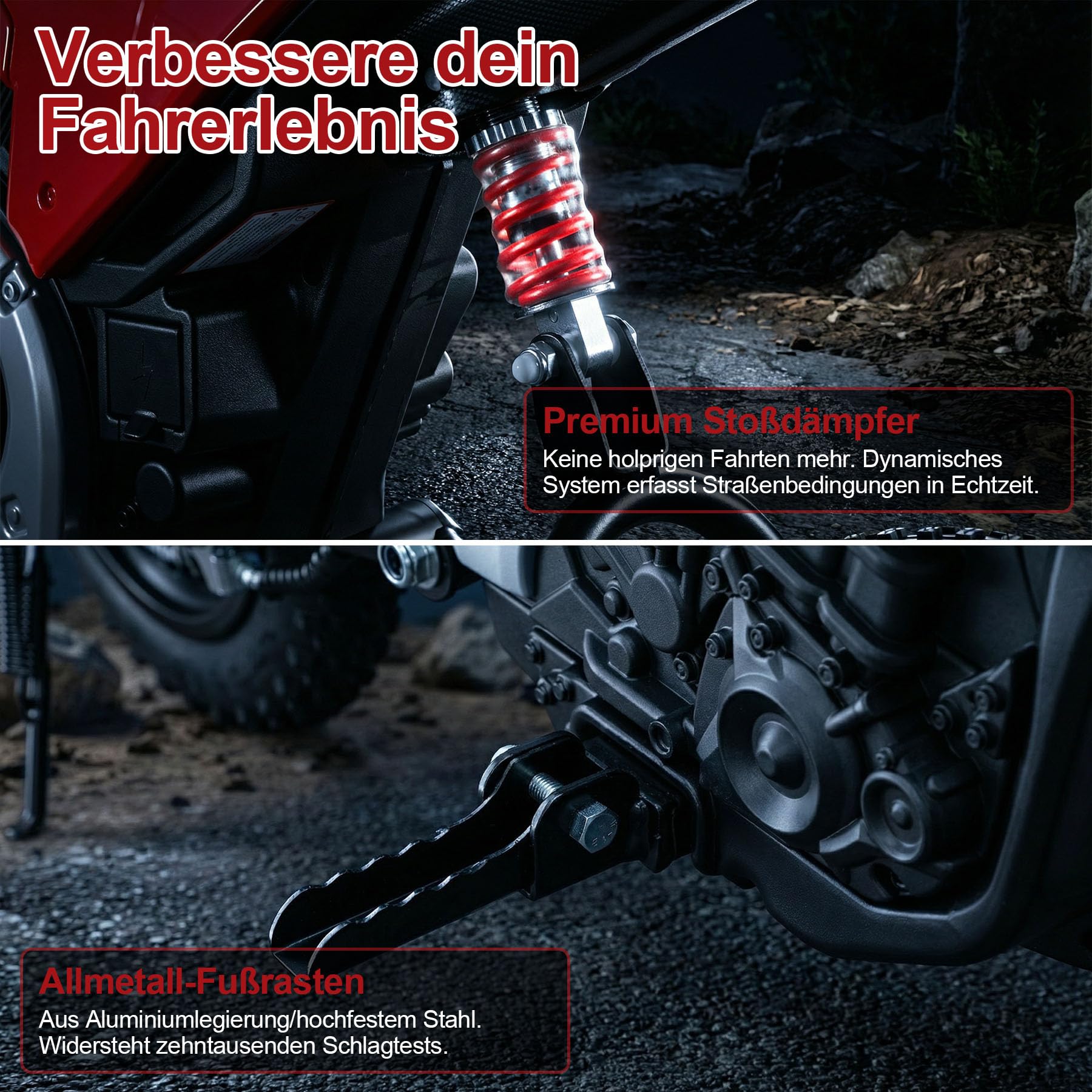 Kinder Motorrad elektrisch, 24V Elektro Motorrad für Kinder mit 200W bürstenlosem Motor, Bluetooth & USB, 10–15 km/h, Kinder Motocross für Kinder bis 50 kg， rot
