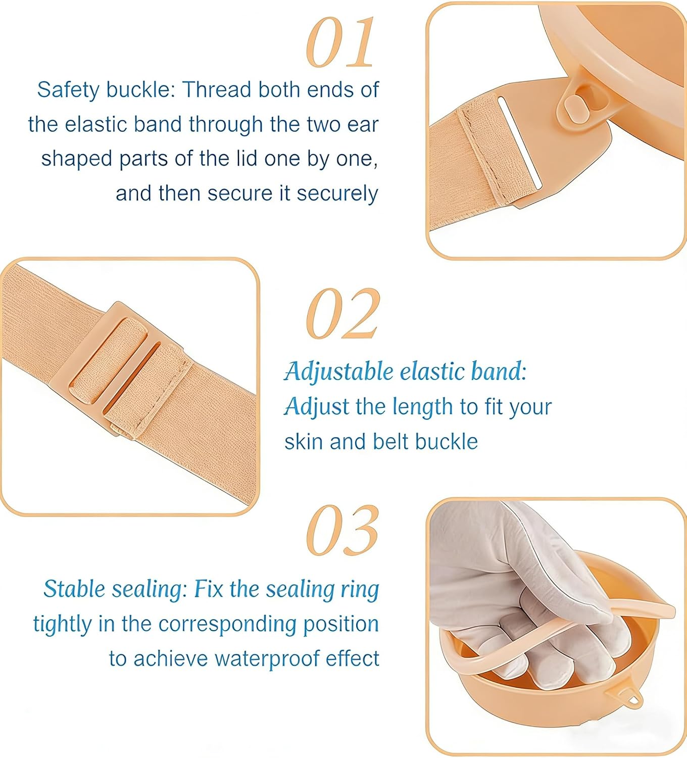 Stoma Ostomy Waterproof Bath Cover Ostomy Supplies Waterproof Stoma Shower Cover for Colostomy