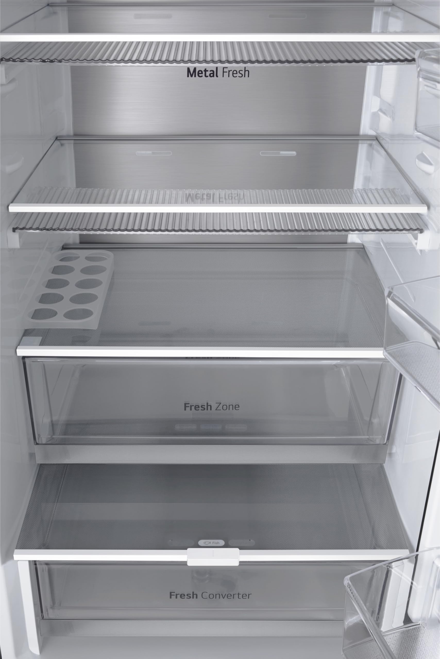 LG GBG5160CPY Kühl-/Gefrierkombination (349 L, Energieklasse C) mit InstaView, Smart Inverter Compressor, DoorCooling+, Food Cover, Silber