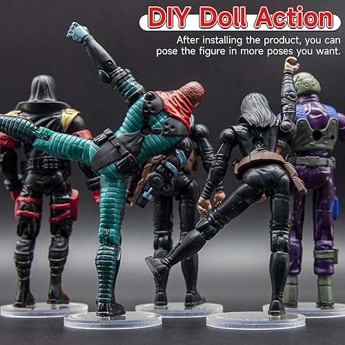 Miniatura 5 de 36 piezas de base redonda transparente compatible con figuras de acción de películas de Star Wars vintage de 3.75 pulgadas, disco de 1.476 in de