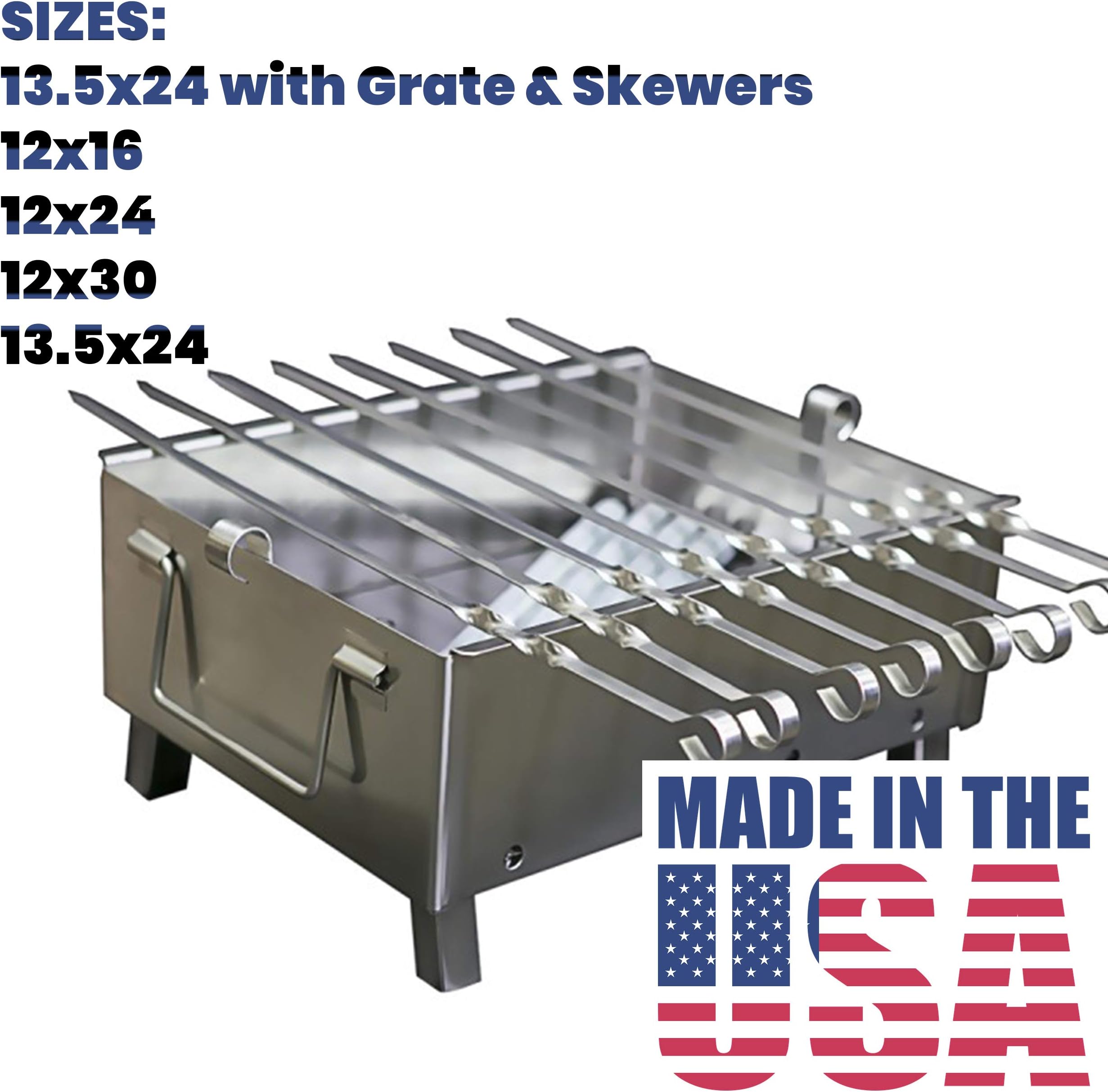 BAS Metal Stainless Steel Charcoal Grill Folding Portable Kebab Shish Barbecue BBQ Outdoor Cooking Camping