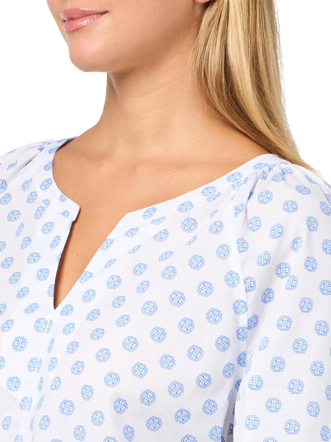 Nautica Womens Tunic Long Sleeve Popover Shirt - Image 3