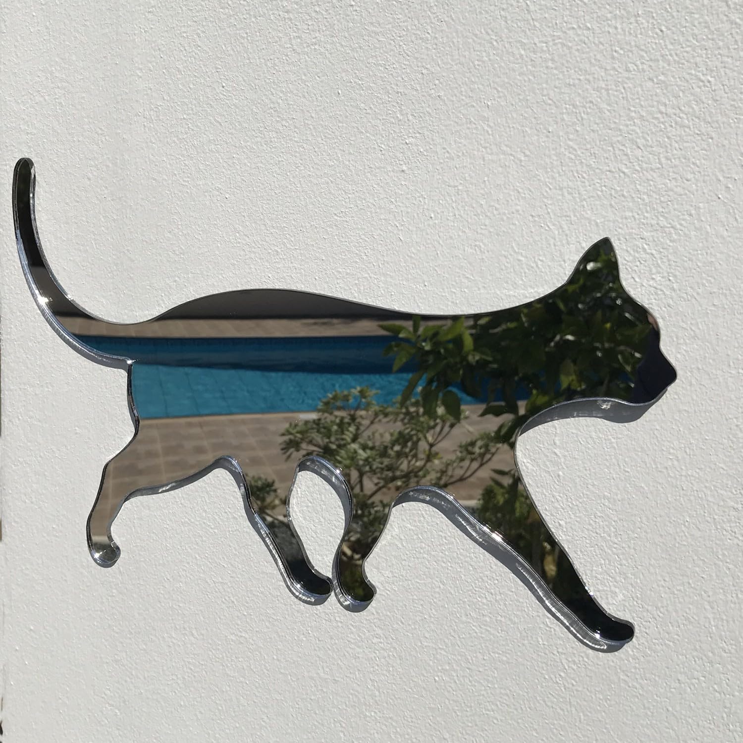 Servewell Mirrored Cat Garden Mirrors-45Cm X 30Cm-Silver - Mirror