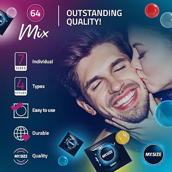 My.Size Mix Condoms Size 6, 64 mm, XL, Bulk Pack, Contains 28 Pieces
