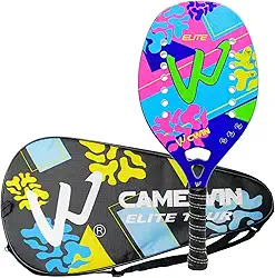 Raquete Beach Tennis Kids Infantil Criança Camewin Elite Colorido - Mais Leve E Fina - de 6 a 14 anos - Original no Brasil