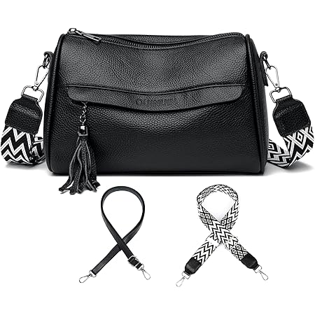 FASHION YOU WANT Crossbody Bag Damen Leder - Umhängetasche Mit Abnehmbarem Gurt