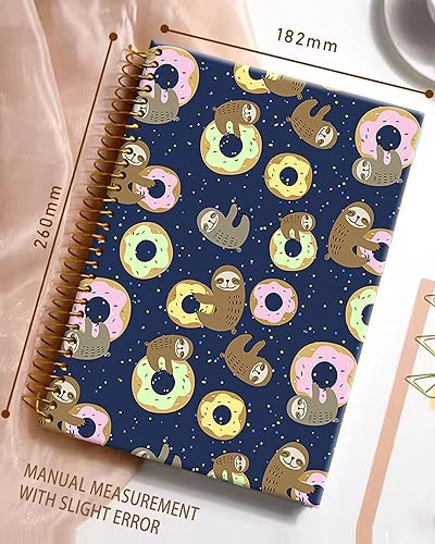Vista 23 de iampanda Cuaderno con espiral, diseño floral, encuadernación fuerte de doble alambre con papel de primera calidad para niñas y mujeres, 60 hojas A5