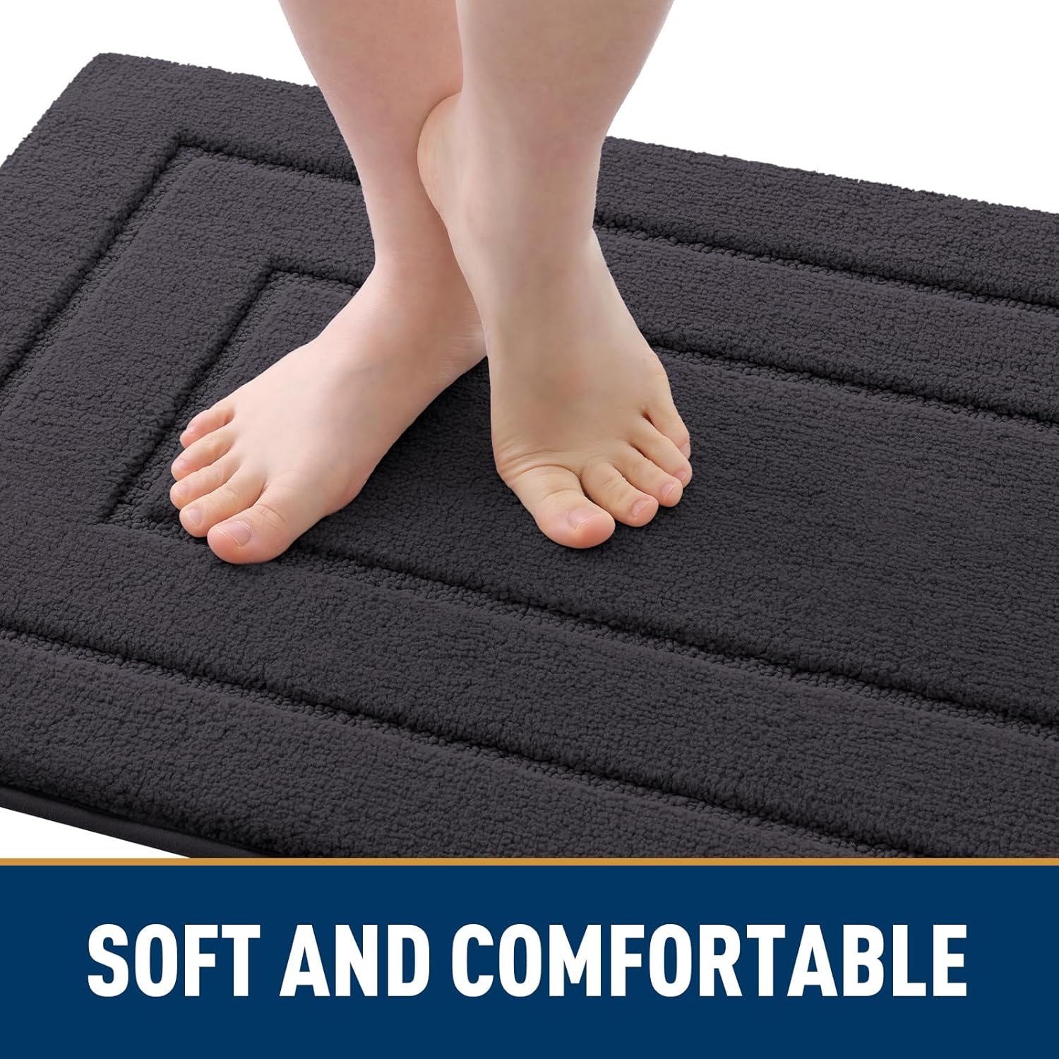 Smiry Dog Door Mat for Muddy Paws Indoor Entrance, Absorbs Moisture and Dirt Low-Profile Washable Front Door Mat for Floor Home Entryway (48x30 Inches, Dark Grey) - Image 5