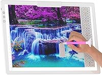 Vista 1 de Honesorn Almohadilla de luz de trazado de copia A4 con puerto tipo C, tablero de luz ultrafino de pintura de diamante, mesa de luz LED