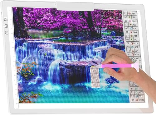Honesorn Almohadilla de luz de trazado de copia A4 con puerto tipo C, tablero de luz ultrafino de pintura de diamante, mesa de luz LED para