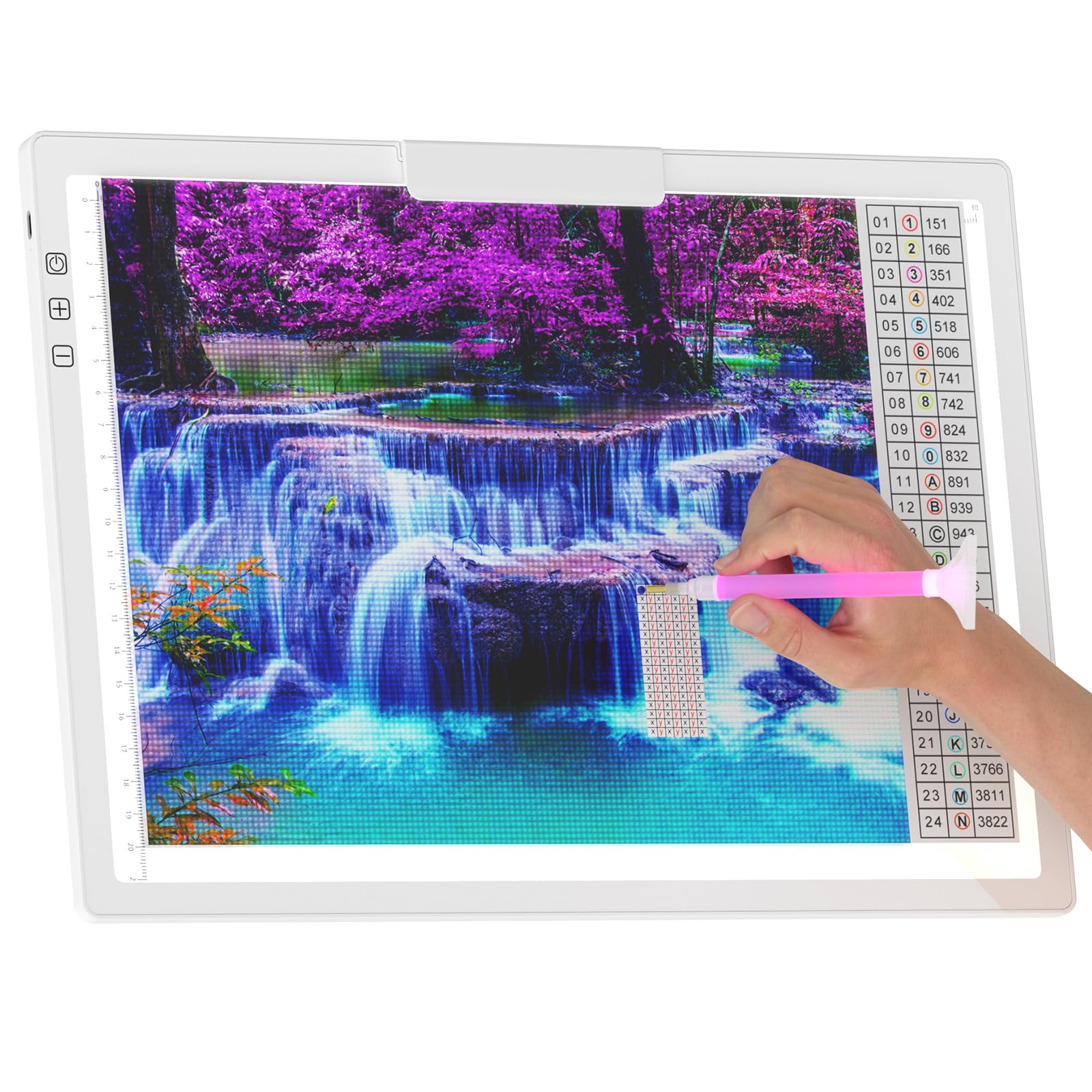 Light Board for Tracing, A4 Led Light Pad, Honesorn Light Box for Weeding Vinyl, Tracing, Drawing, Sketching, Diamond Painting, Dimmable Drawing Board for Artists, Kids, White-picture-24