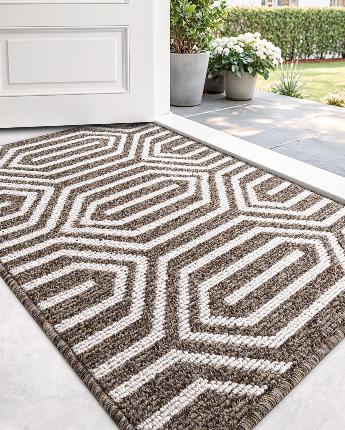 DEXI Indoor Door Mat Durable Front Door Mats for Entryway Non Slip Absorbent Resist Dirt Entry Rug