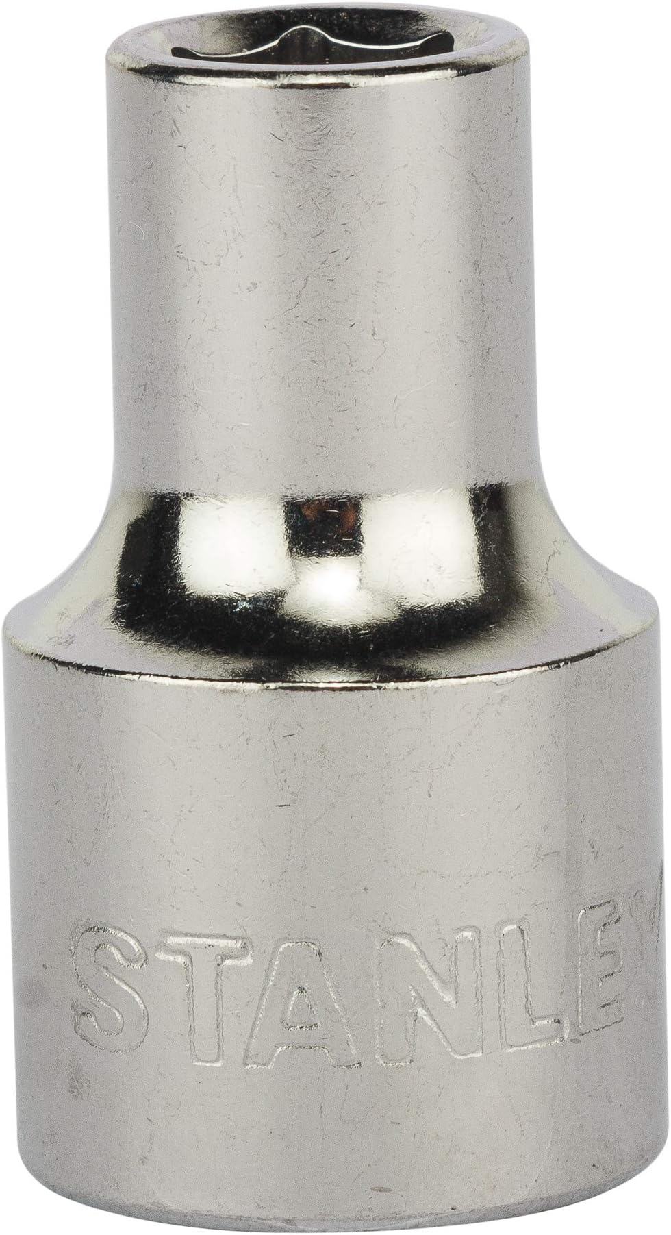 STANLEY 1-86-509 Chrome Vanadium Steel 6 Point Standard Socket 1/2 inch 9 mm Silver