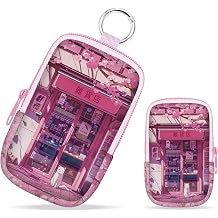 Hand Sanitizer Holder, Kawaii Anime Cat Spray Case Zippered Pouch | Keychain, Travel Size, Cute Fashion Accessory with Snap Hook, for Glow Mist and Power Mist 1FL OZ, Mini Small Pocket Clip on