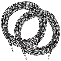 Vista 43 de Fender 10-Foot Professional Instrument Cable, Straight-Angle, Desert Camo - 2 Pack