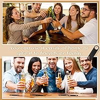 Vista 7 de 12 abridores de botellas planos de 4.9 x 1.18 pulgadas, abridor de botellas de cerveza de acero inoxidable negro, hoja de barra resistente, abridor