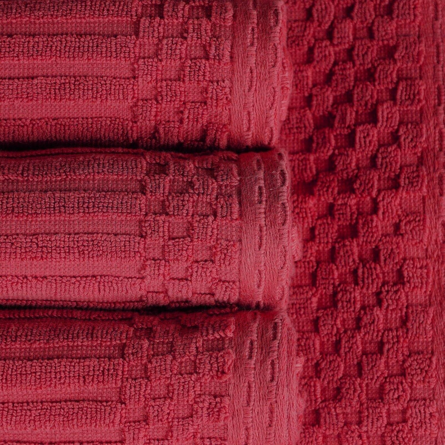 Piece Bath Ultra Soft Absorbent Solid Checkered Border Bath Beach Bath for Bathroom Hand Bathroom Washcloths Bath