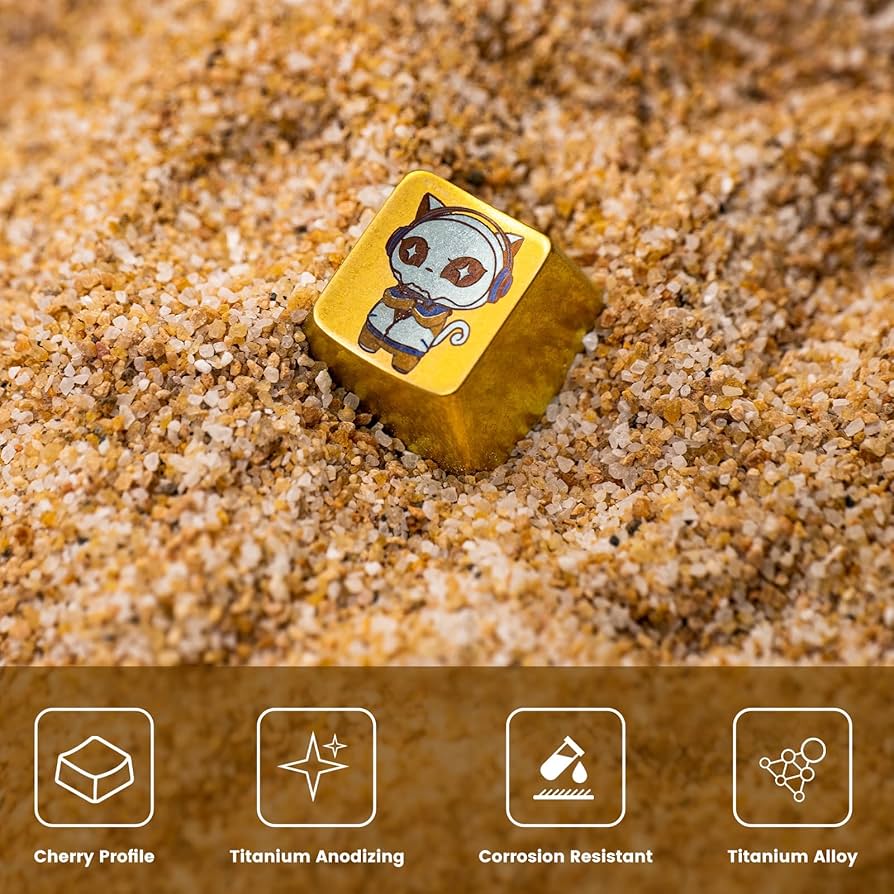 Amazon.com: Akko 8th Anniversary Titanium Alloy Artisan Keycap