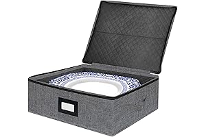 Platter Storage Case - Stackable Plates Storage Containers Hard Shell
