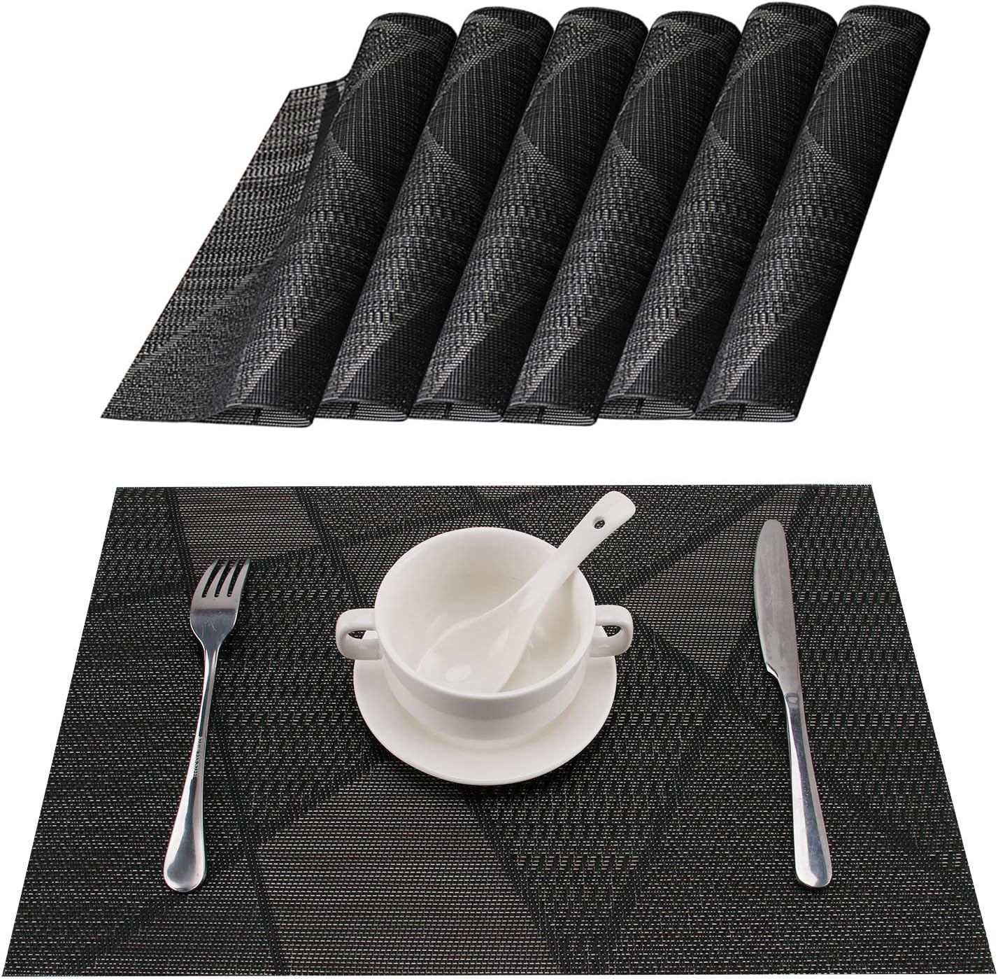 Artoid Mode Planken - Lot De 6 Sets De Table - Motif Toile D'araignée Et Citrouilles - Pour Halloween, Vacances, Cuisine, Décoration De Fête, 30 X 45 Cm