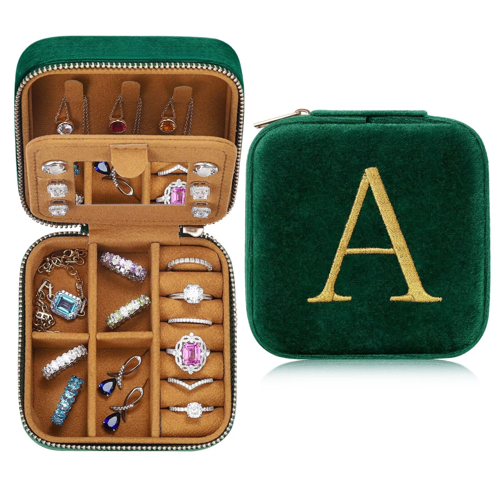 Tingn Women's A Birthday Gifts For - Travel Jewellery Organiser Box, Travel Jewellery Case, Jewelry Boxes For Gifts For Kids, Jewellery Boxes For Personalised Jewellery Box