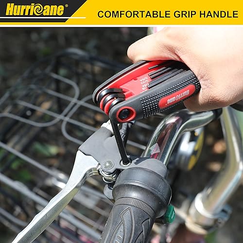 Miniatura 5 de HURRICANE Juego de llaves Allen plegables de 25 piezas, SAE, métricas, juego Torx, acero al cromo vanadio, paquete de 3 llaves Allen portátiles para