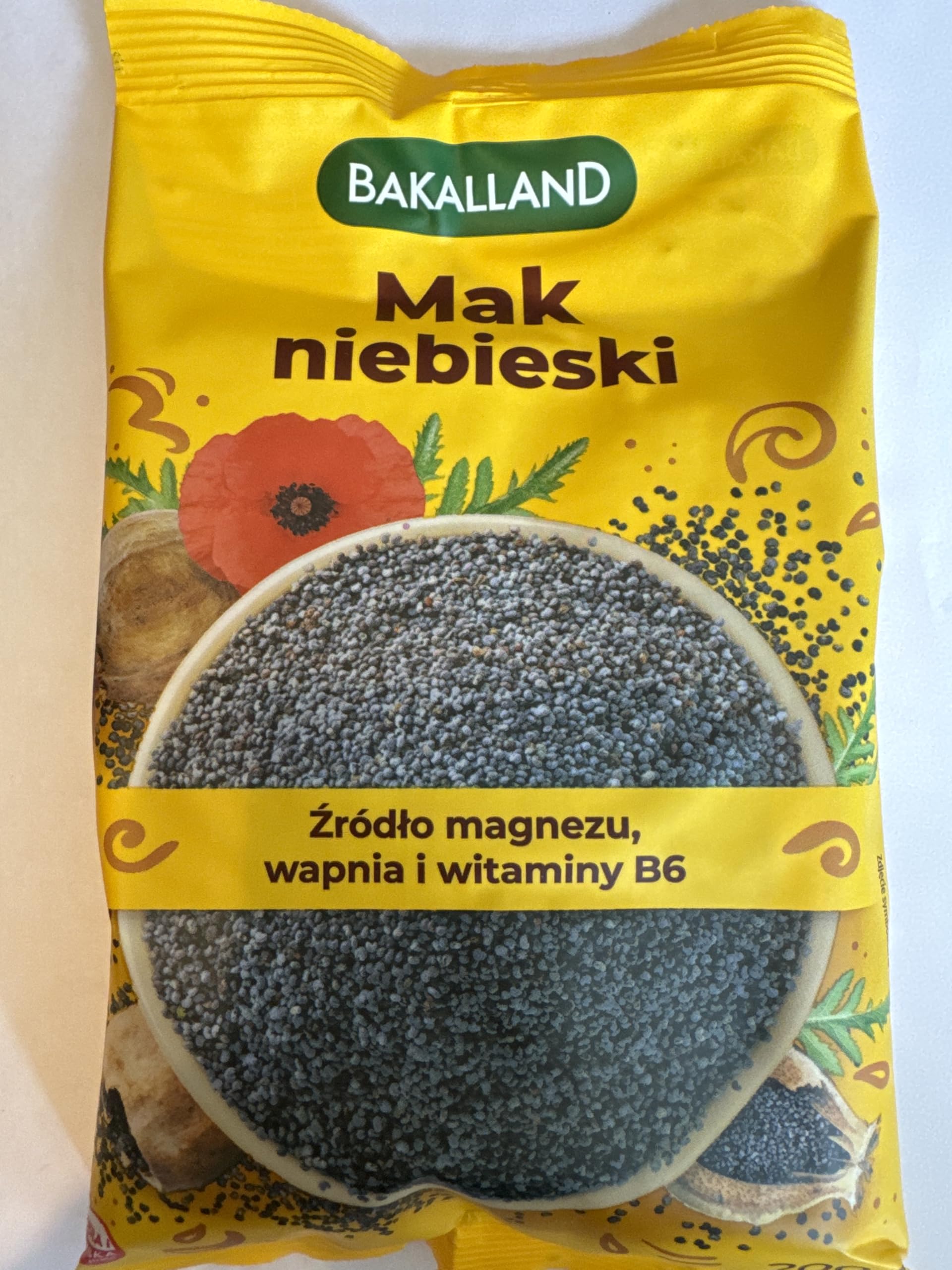 Bakalland Poppy Seed Filling (500g/ 17.5oz) Mak Niebieski Organic Fresh Ready to Cook Poppy Masa Makowa Makova