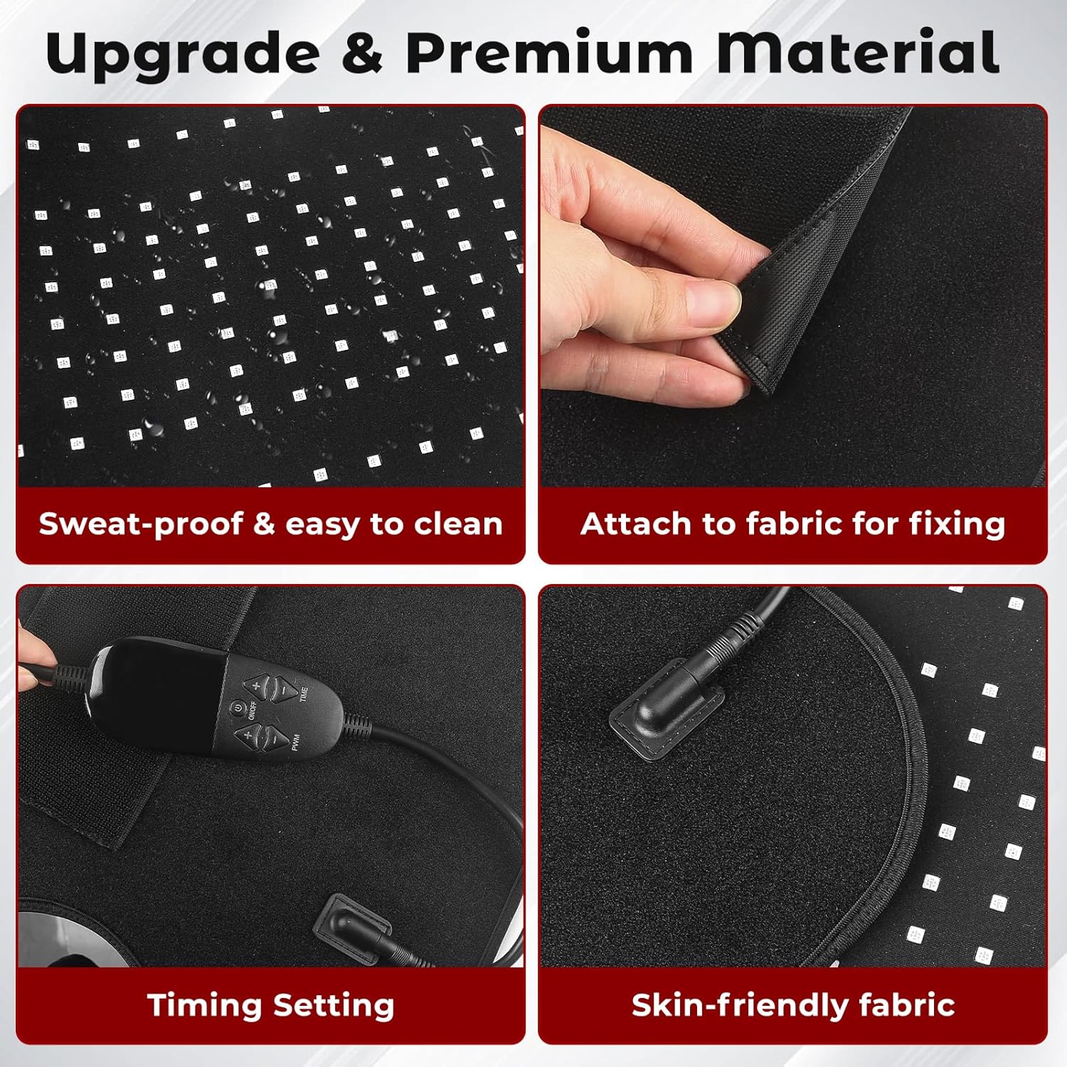 Upgrade Red Light Therapy for Body -31.5''*14.2'' Red Lights Therapy Pad with 330 LEDs 660nm&850nm Infrared Light Therapy Mat, Chirstmas Birthday Festival Gift for Women Men Father Mother Lover - Image 5