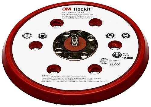 Miniatura 4 de Cubitron II 3M Hookit - Almohadilla de respaldo de perfil bajo para discos de gancho y bucle, almohadilla de disco de densidad suave, borde cónico,