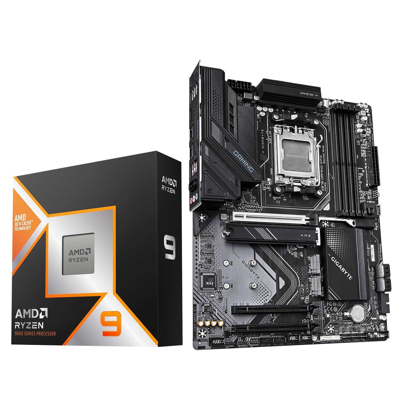 MICRO CENTER CPU Motherboard Combo: AMD Ryzen 9 9950X3D CPU Processor with GIGABYTE X870 Gaming WIFI6 AM5 Motherboard (ATX, DDR5, 3X M.2, PCIe 5.0, USB4, EZ-Latch)-picture-30
