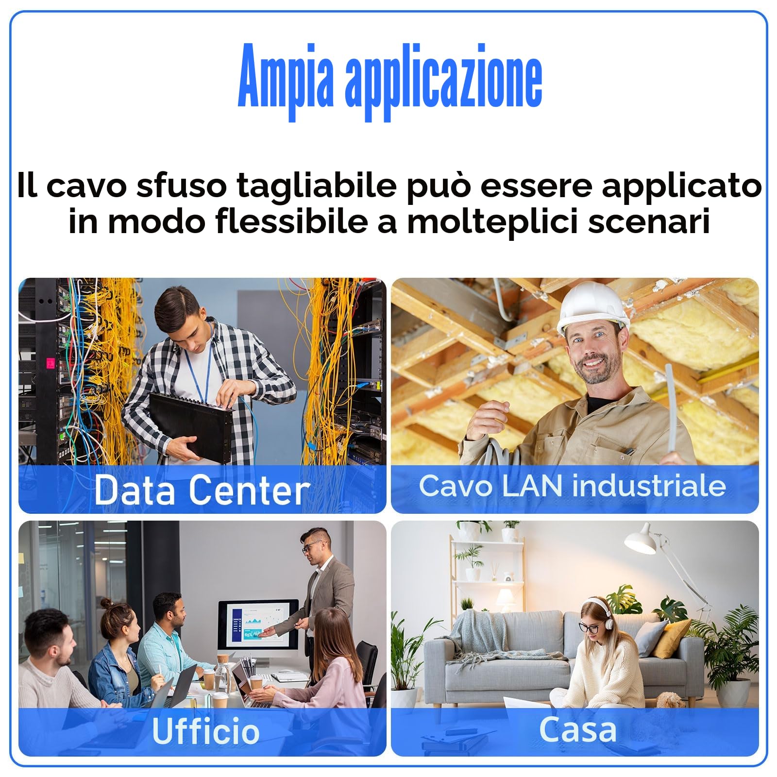 Soibke Cavo Ethernet 100 metri Schermato, Cavo Rete da esterno interno Impermeabile| FTP AWG23 Gigabit| RJ45 Cat 6 100m Cavo Lan Alta Velocità, Anti-jamming di Installazione per Router Switch