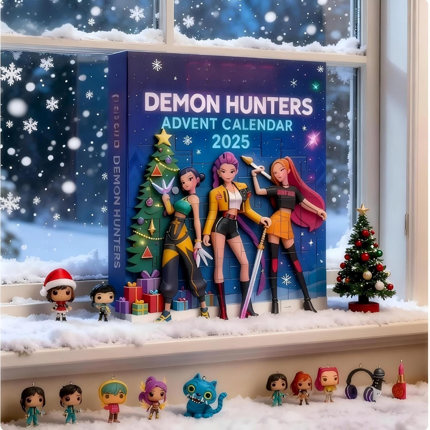Generic K-POP De-mon H-Hunters Advent Calendar 2025, 24 Days Christmas Advent Calendar with 24 3D Keyring Toys, Christmas Decorations for Kids Teens Adults Xmas Ornaments - Image 4