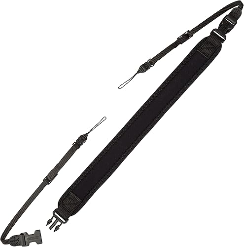 Miniatura 2 de OPTECH USA Correa sin espejo  Correa de cámara con desconexiones rápidas para cámaras ligeras sin espejo (negro) y correa de cámara 1801021  QD