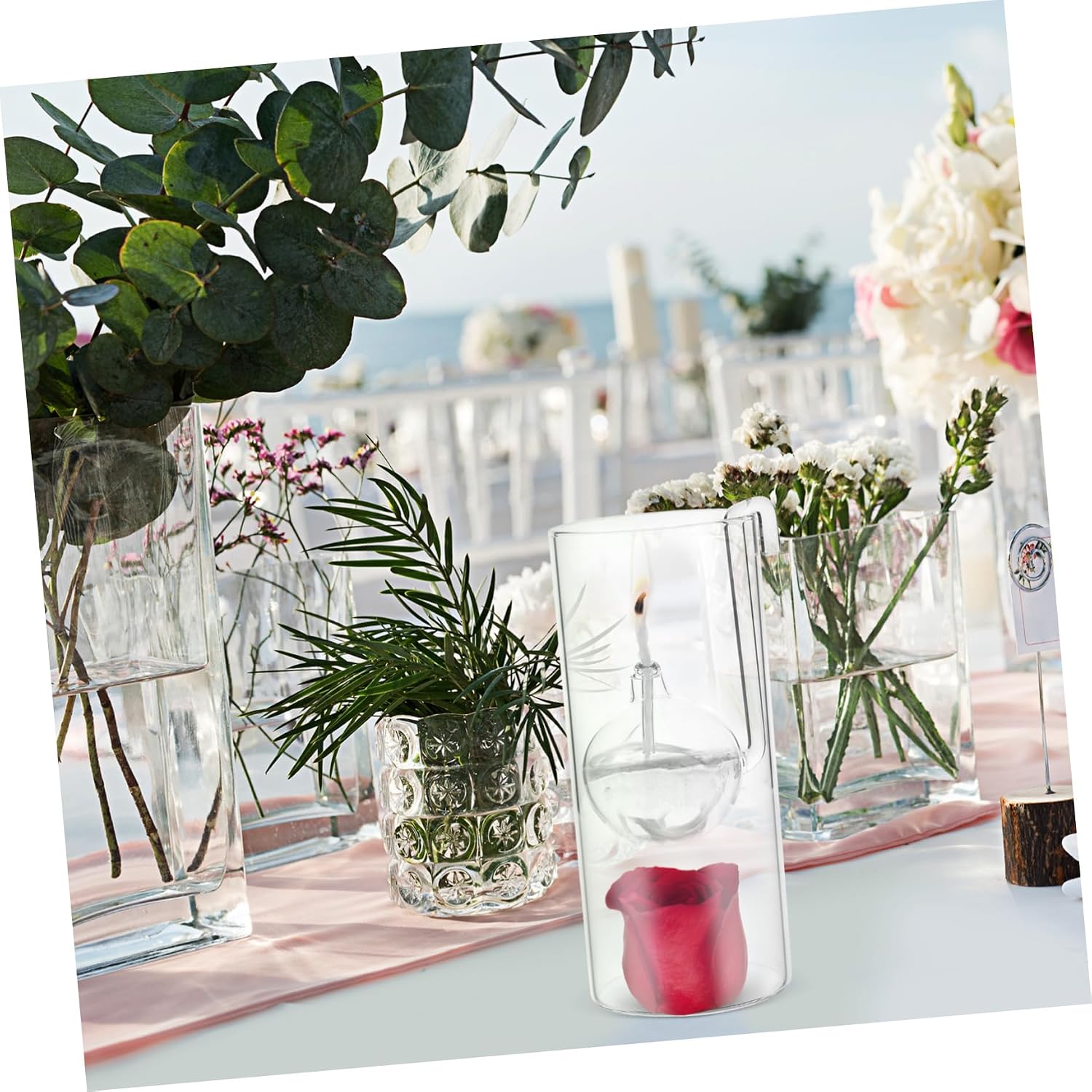 Transparent Glass Oil Lamp Creative Hanging Oil Lantern for Home Decoration Small for Festivals Weddings and Emergencies