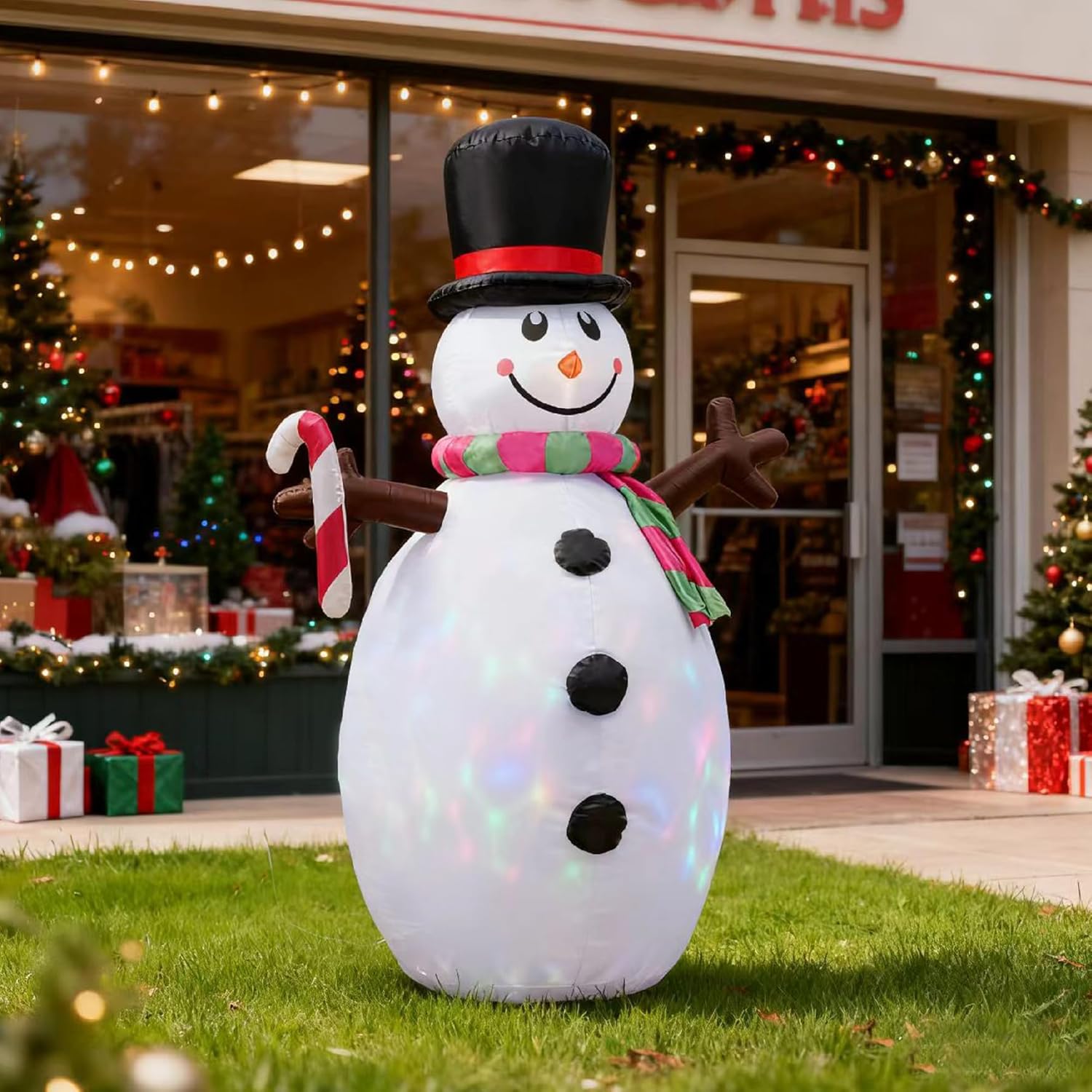 5FT Christmas Inflatables Outdoor Decoration, Snowman Inflatable Christmas Decorations Yard Decor Christmas Party Outdoor, Garden, Lawn Single Snowman