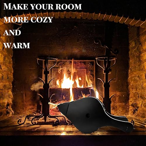 Miniatura 4 de KIAADSY Fuelle de 17 x 7.5 pulgadas, fuelle de chimenea para hoguera, estufa de leña, campamento, soplador de chimenea con correa para colgar,