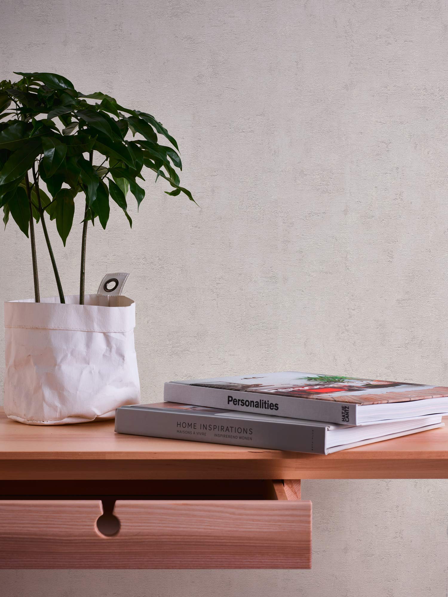 A.S. Création Plain Wallpaper Blooming Non-Woven Wallpaper 10.05 m x 0.53 m Grey Made in Germany by Livingwalls 230751 2307-51 - Image 4