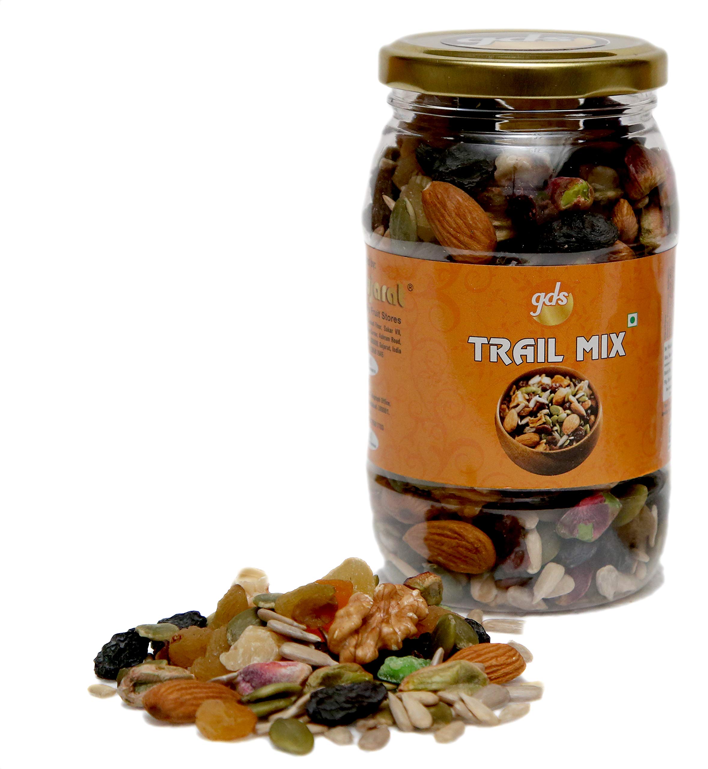 Gujarat Dry Fruit Stores Trail Mix, Almonds (Badam), Pistachios (Pista), Raisins (Kishmish), Cranberries, Black Kishmish, Pumpkin Seeds, Sunflower Seeds & Walnut (Akhrot) Giri, Mix Dry Fruits– 250gm