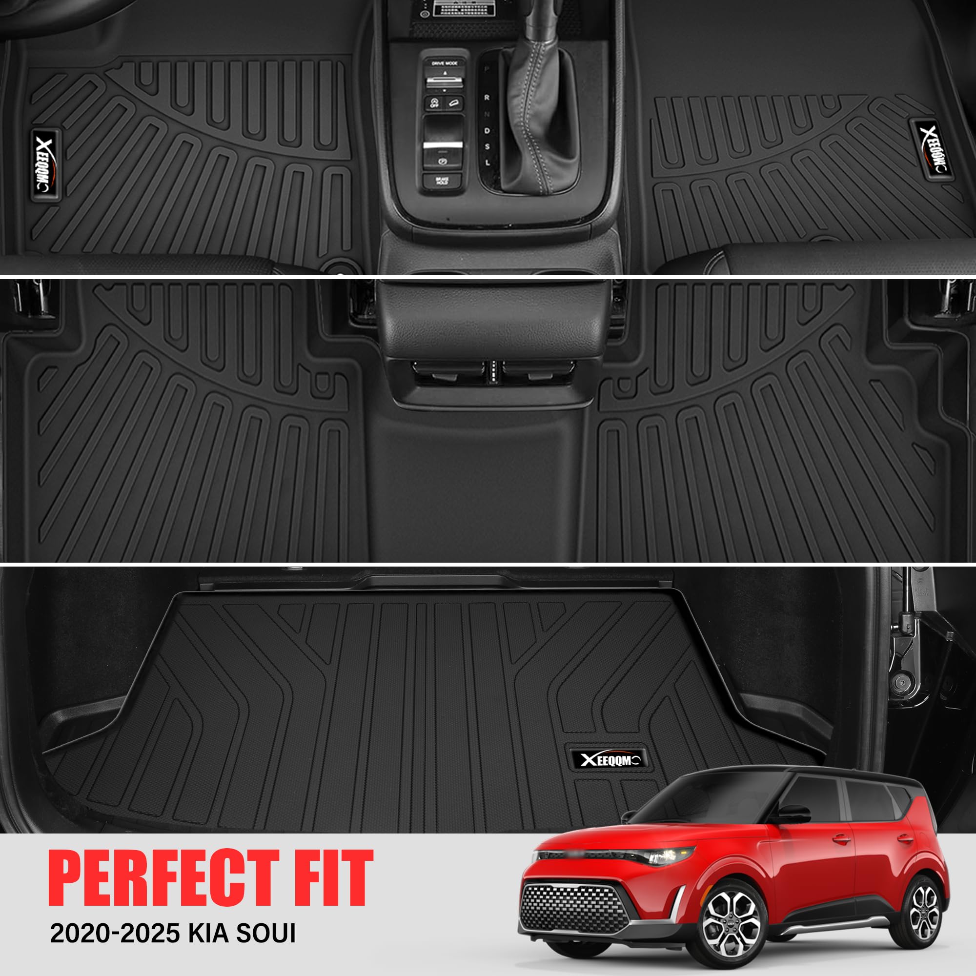 2020-2025 Kia Soul Carpeted Cargo Mat With Seat Back Protection