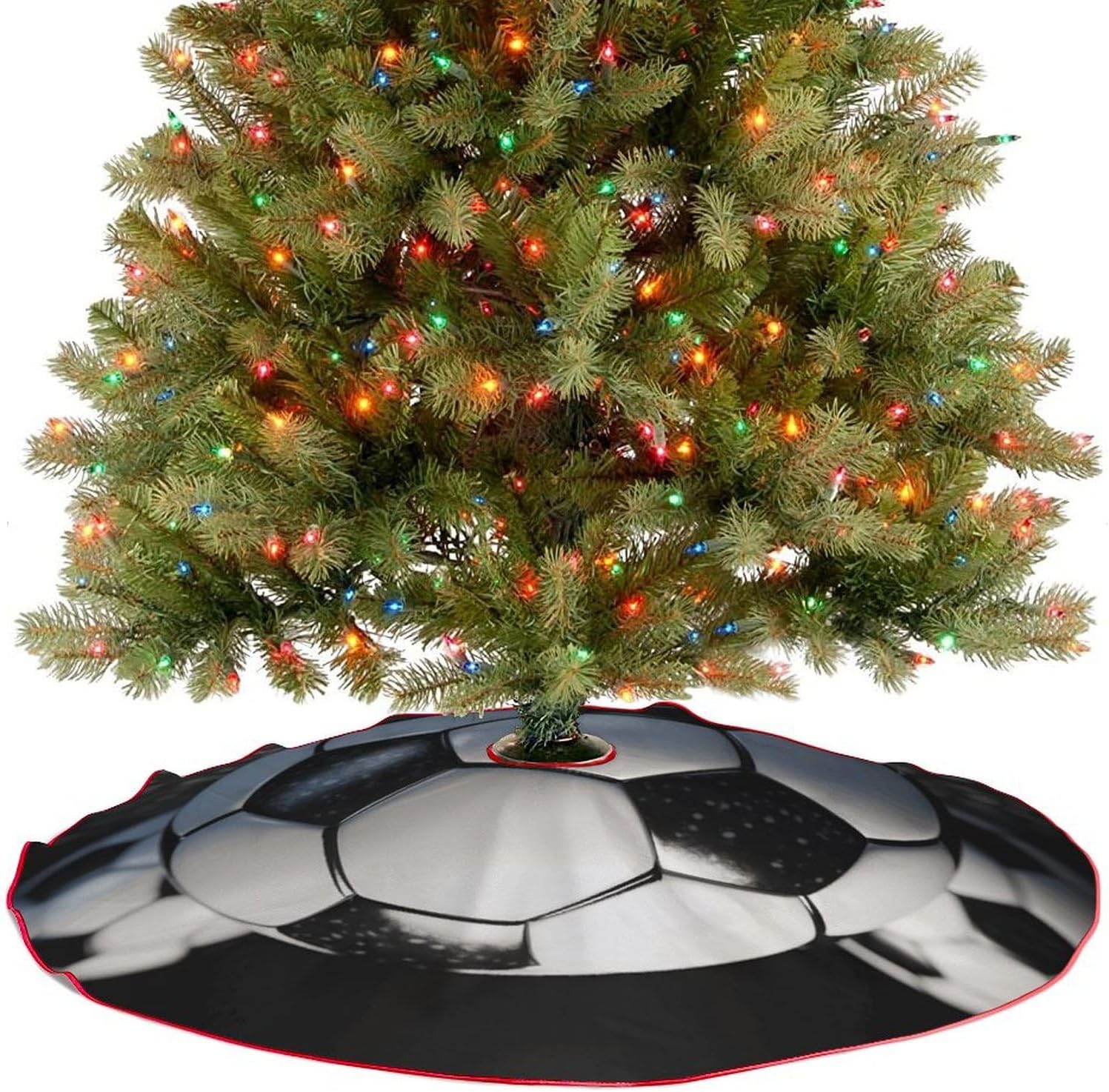 Christmas Tree SkirtSoccer Ballclassic Fashion Tree Skirt Painted Multifunctional Christmas Tree Skirt