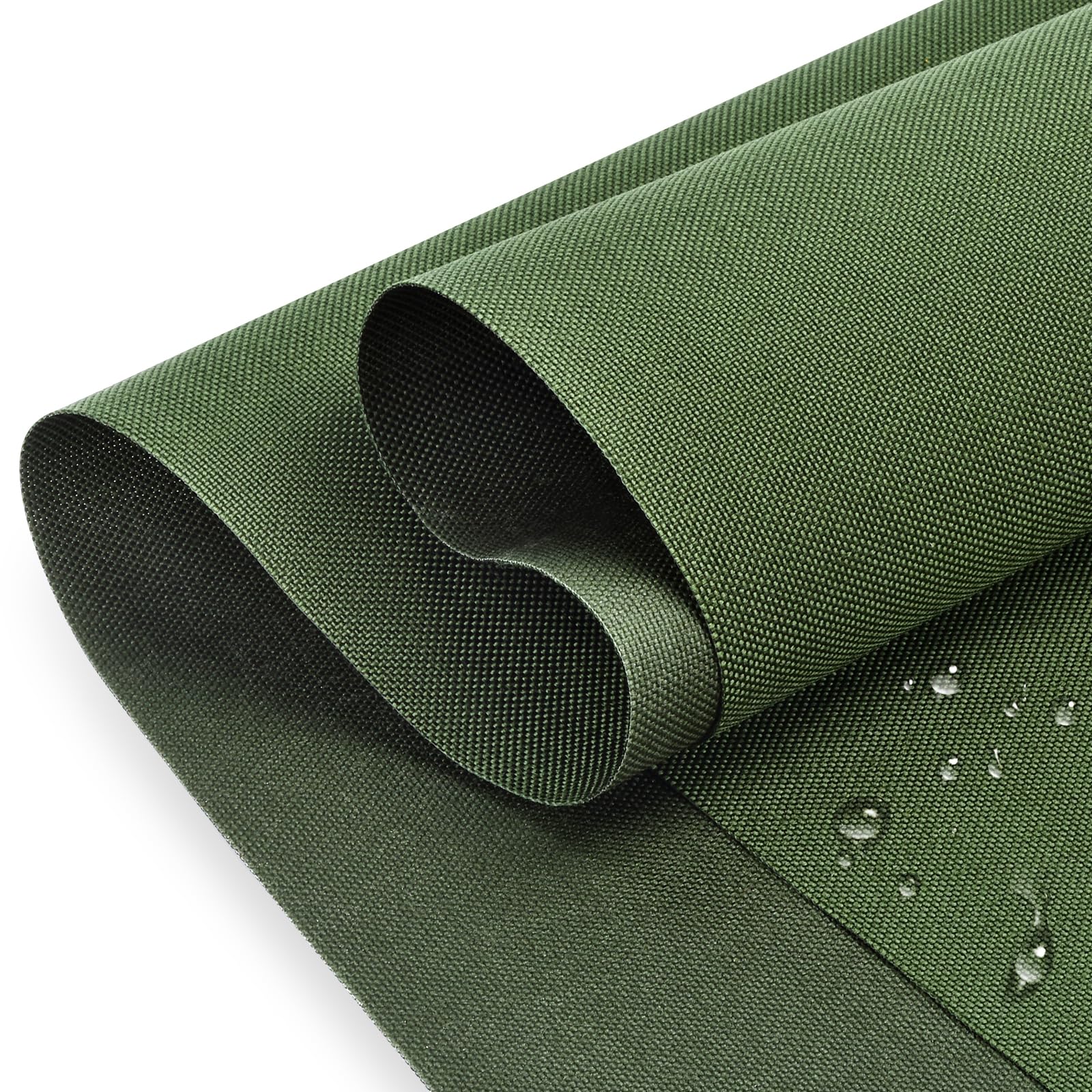 Waterproof Canvas Fabric - 58" Wide 600D Upholstery Polyester Material - Durable Indoor Outdoor Water Resistant Fabric for Furniture Cover Cushion Home Awning Tent (Amy Green, 1 Yard)