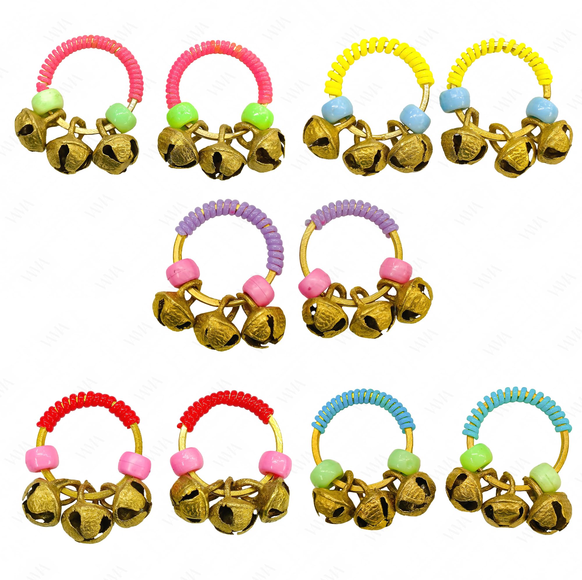 vama Fashions Full Size Pure Brass Traditional Clapping Ghungroo Kadi Anguthi with Metal Ring, PVC Rubber for Better Grip Finger Ring for God Godess Bhajan Kirtan Aarti and Pooja-picture-22