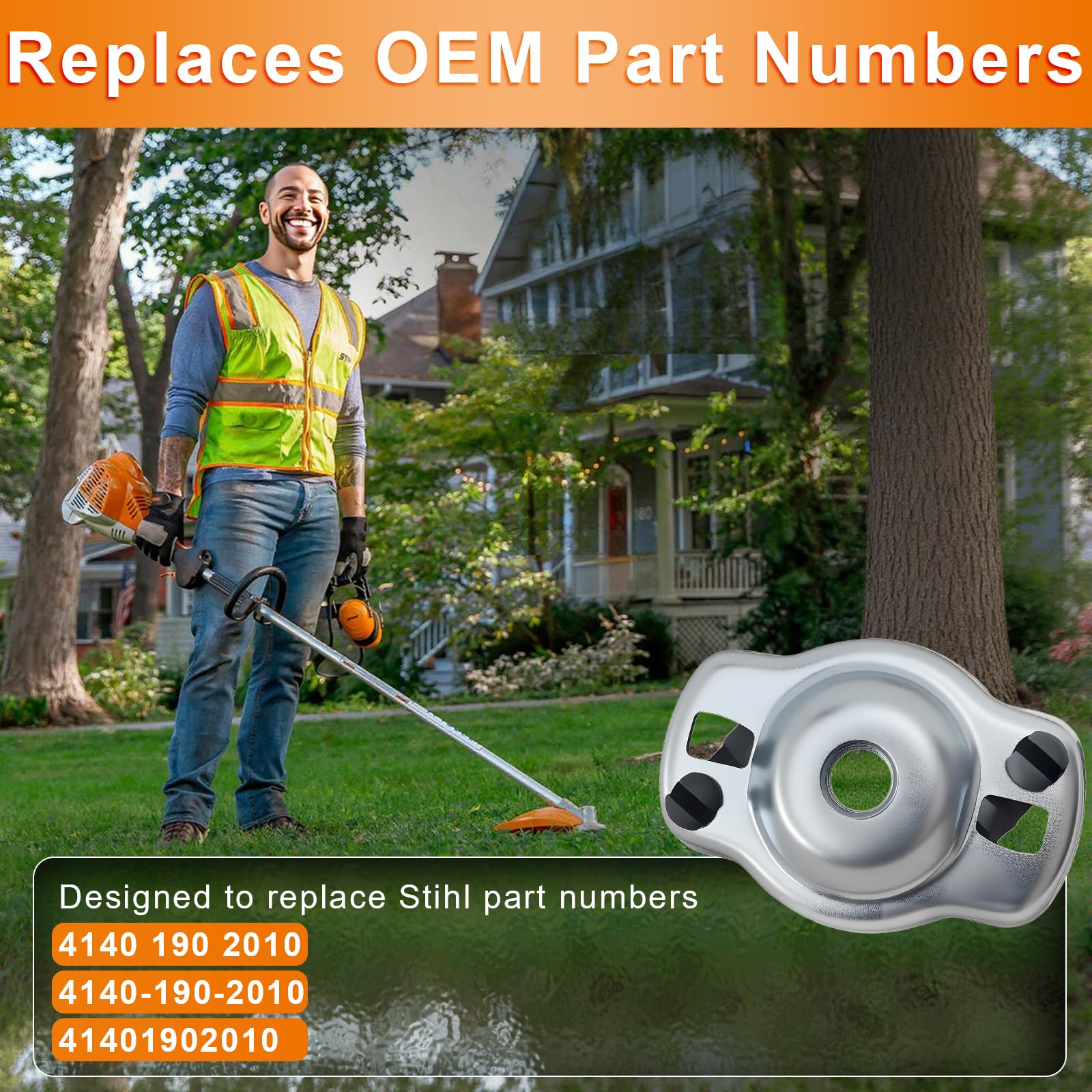 Lot de 2 gobelets de démarrage PAWLS de rechange pour Stihl MM55, FS38, FS40, FS45, FS46C, FS55, FS56R, FS70, FS94R, FC56C, HT56C, KM56RC - Remplace 4140 190 2010, 4140-190-2010