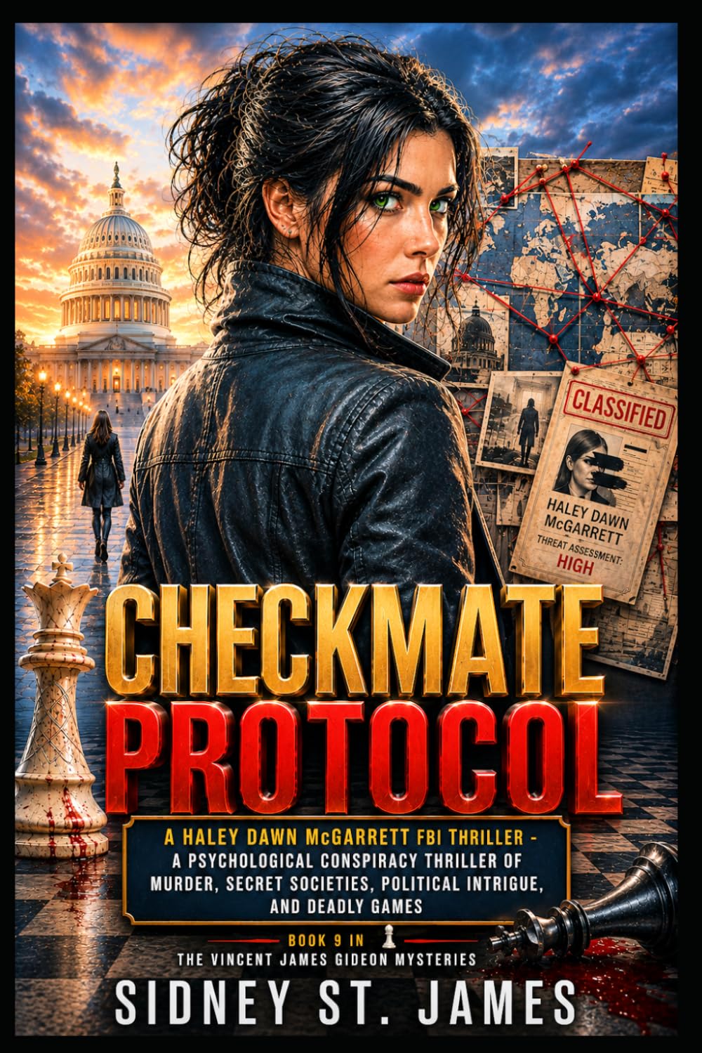 Checkmate Protocol: A Haley Dawn McGarrett FBI Thriller – A Psychological Conspiracy Thriller of Murder, Secret Societies, Political Intrigue, and Deadly Games (The Vincent James Gideon Mysteries)