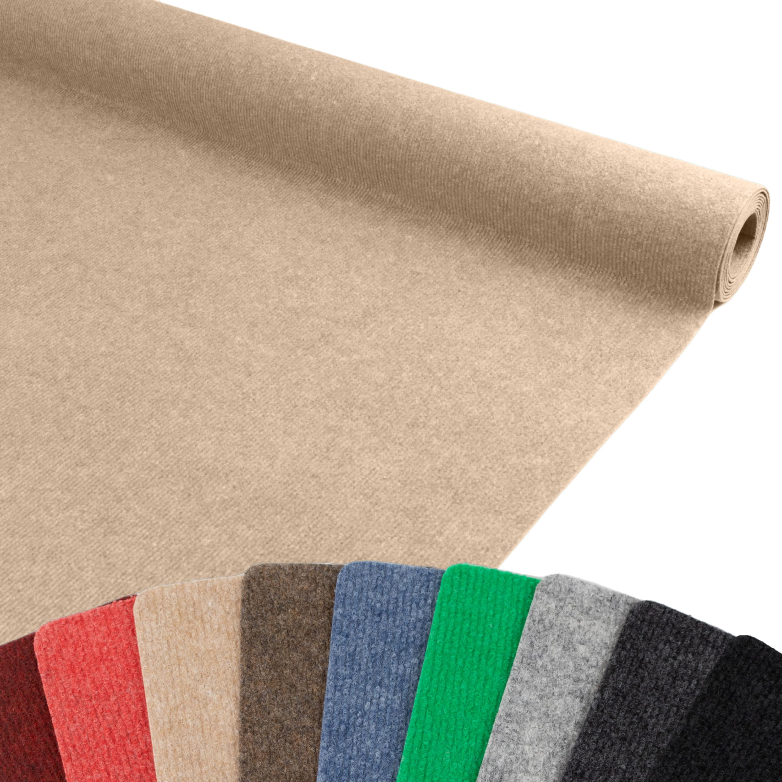 Primaflor Messeteppich Rips Malta | Beige | 200x1600 cm | BFL-S1 | gerippter Eventteppich | Rips Nadelfilz für Messe, Hochzeit & Event | 2,5 mm | leicht zuschneidbar