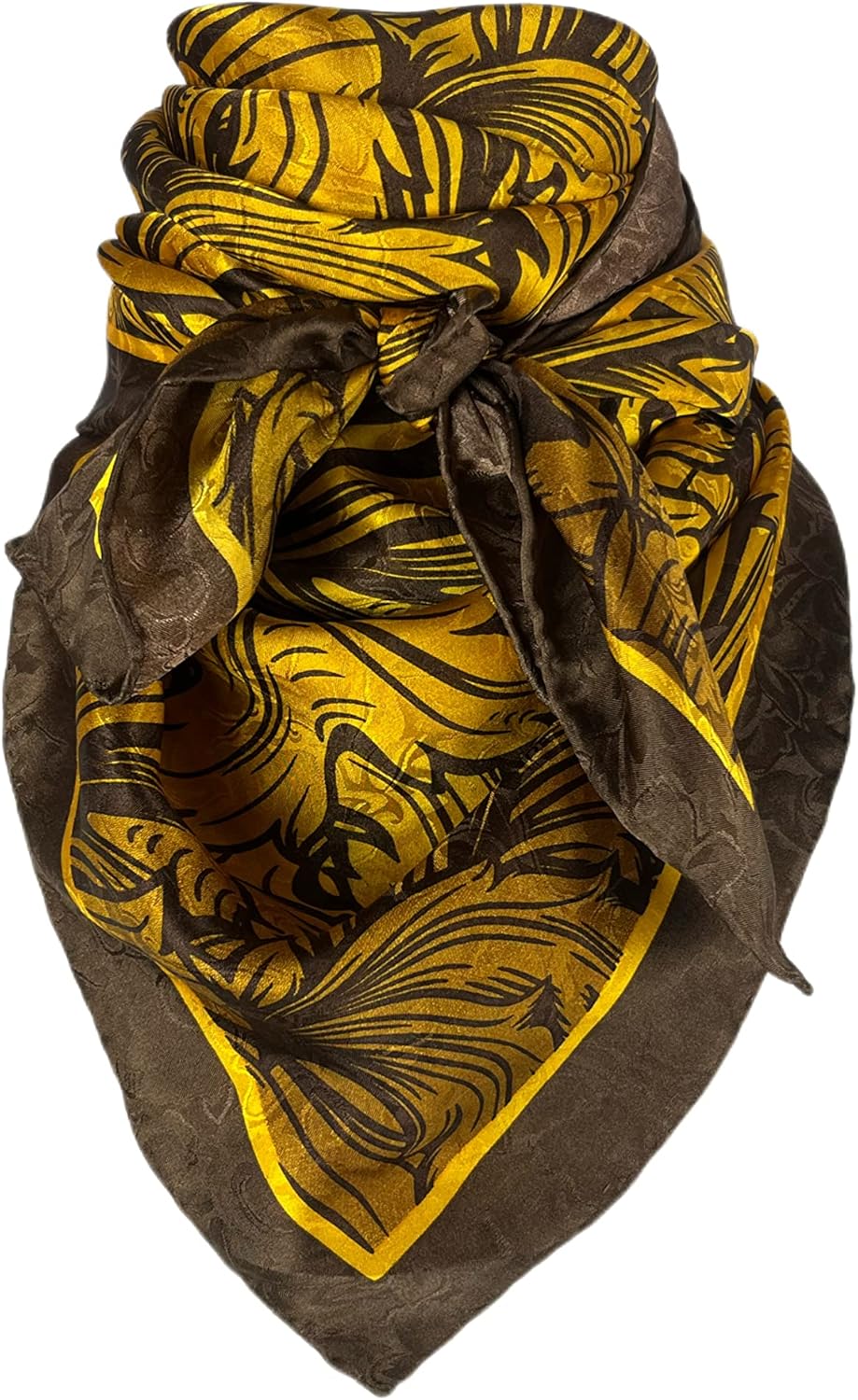 Wyoming Traders 100% Silk Cowboy Bandana Wild Rag Paisley Print Scarf 34.5"