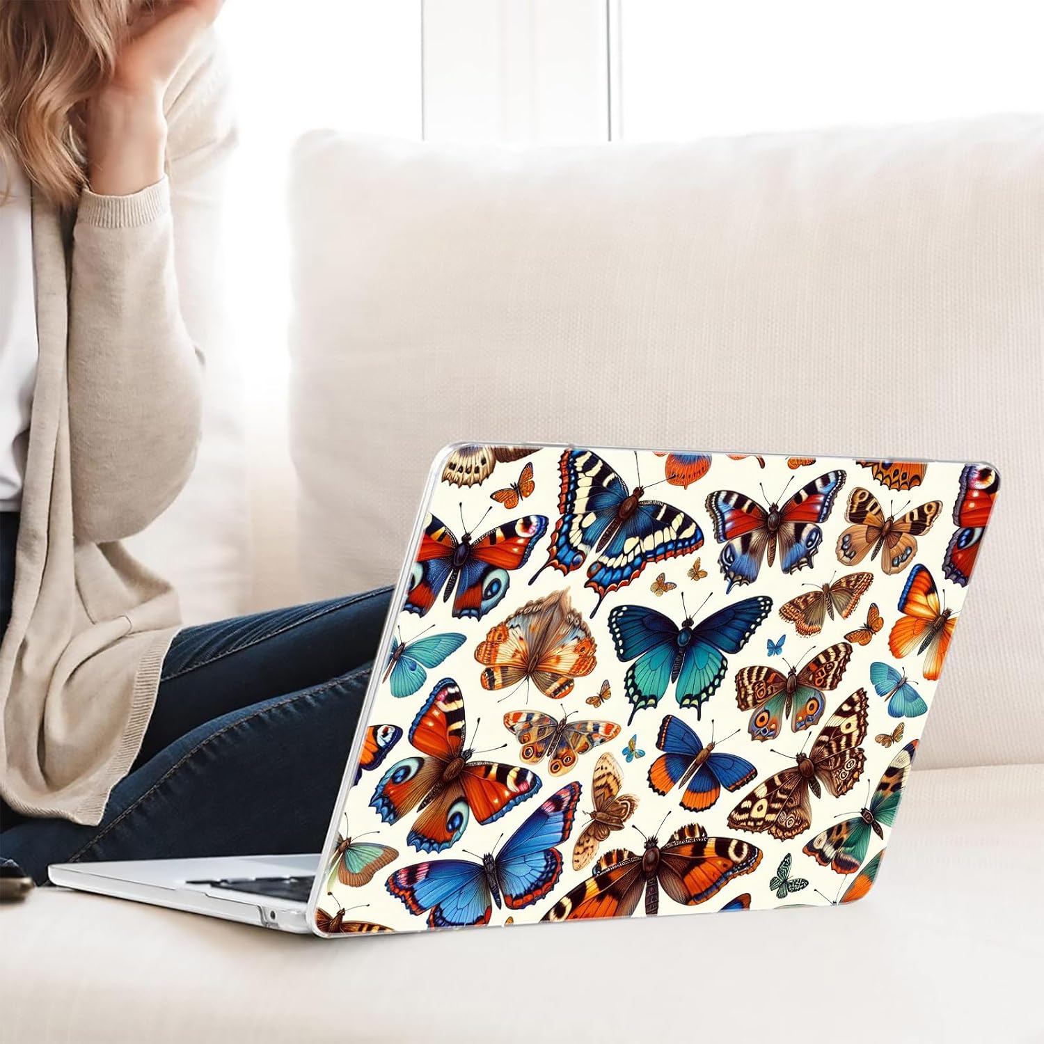 Compatible with MacBook Neo 13-inch, Hard Shell Case with Keyboard Cover and Screen Protector (A3404 A18 Pro chip, 2026 Release) - Butterflies MC21022