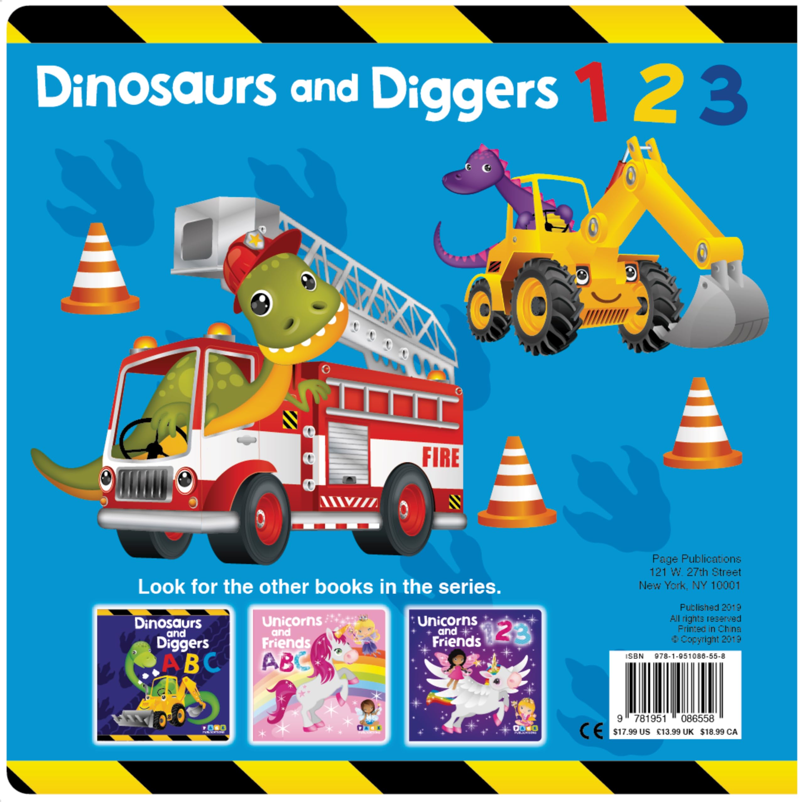 Dinosaurs and Diggers 123 Toddlers Counting - Kids Books - Childrens Books - Toddler Books by Page Publications - Image 2